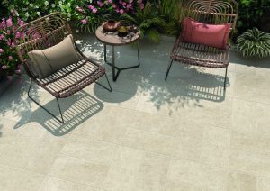 Amenajare terasa Gresie exterior R11 leccese ivory Discovery Keope Ceramiche