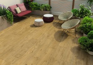 Amenajare living cu gresie tip parchet Journey Keope Ceramiche