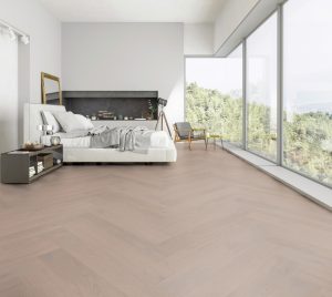 Parchet Stratificat Herringbone Stejar Borkum amenajare pardoseala domitor