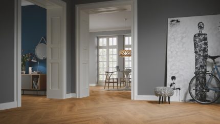 Living cu Parchet Herringbone Stejar Norderney