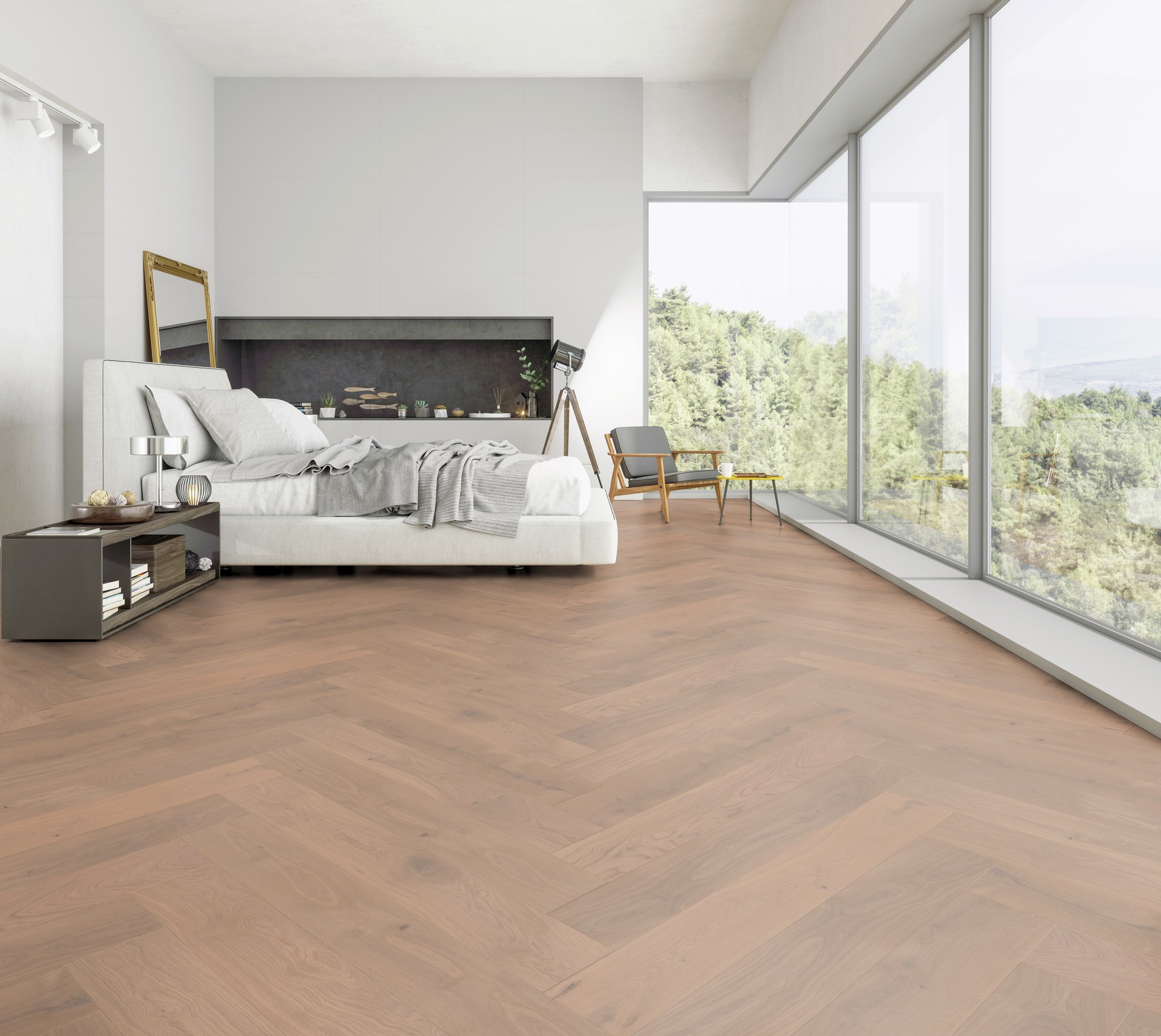 Parchet-stratificat-stejar-herringbone-Seeland-pardoseala-dormitor-1 Parchet Stratificat Herringbone Stejar Seeland