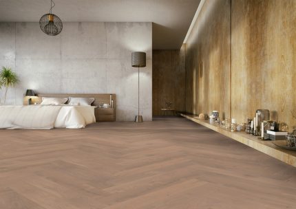 Parchet Stratificat Herringbone Stejar Seeland amenajare pardoseala dormitor