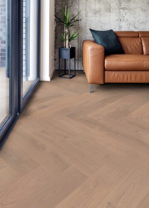 Parchet Stratificat Herringbone Stejar Seeland amenajare pardoseala living