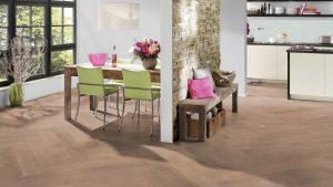 Parchet Stratificat Herringbone Stejar Seeland amenajare pardoseala open space