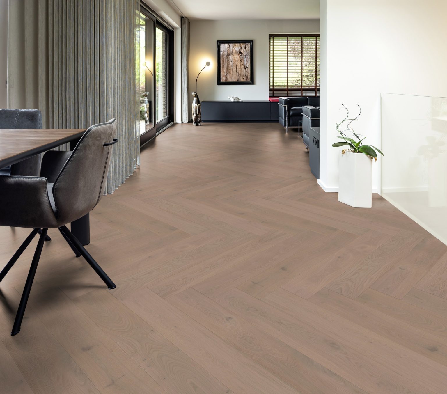 Living cu Parchet Herringbone Stejar Sylt