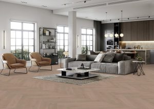 Parchet Stratificat Herringbone Stejar Usedom amenajare pardoseala living modern