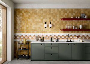 Faianță interior Small 10x10 Ocre White Arco amenajare bucatrie