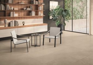 Gresie Portelanata Mata Syntech amenajare living modern detaliu pardoseala