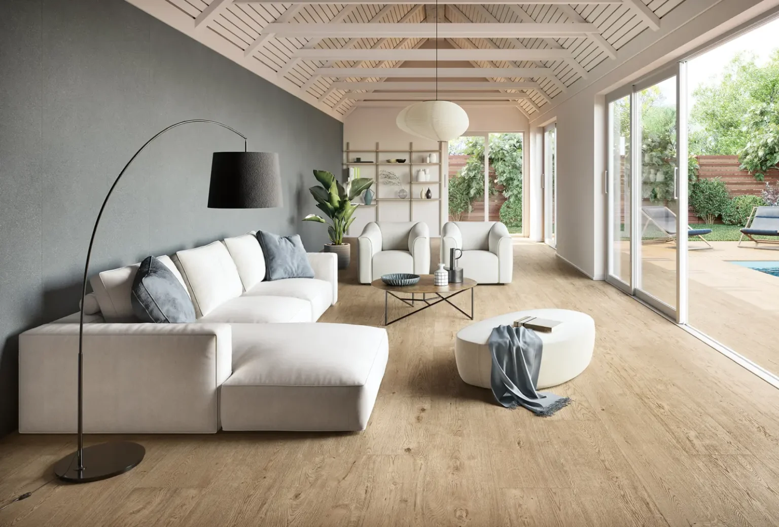 Living cu Gresie Tip Parchet Le Briccole
