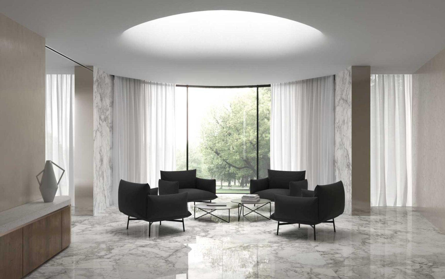 Living cu gresie Purity Marble Style