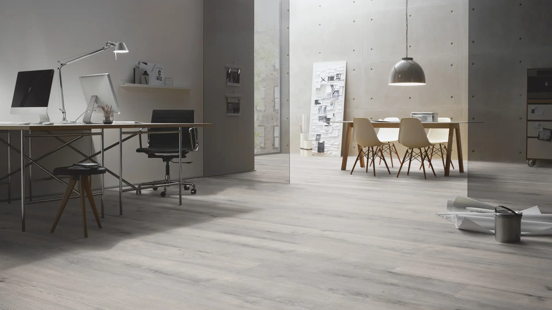 Parchet-laminat-Sky-lounge-pardoseala-birou-Gada Parchet Laminat Oak Sky Lounge