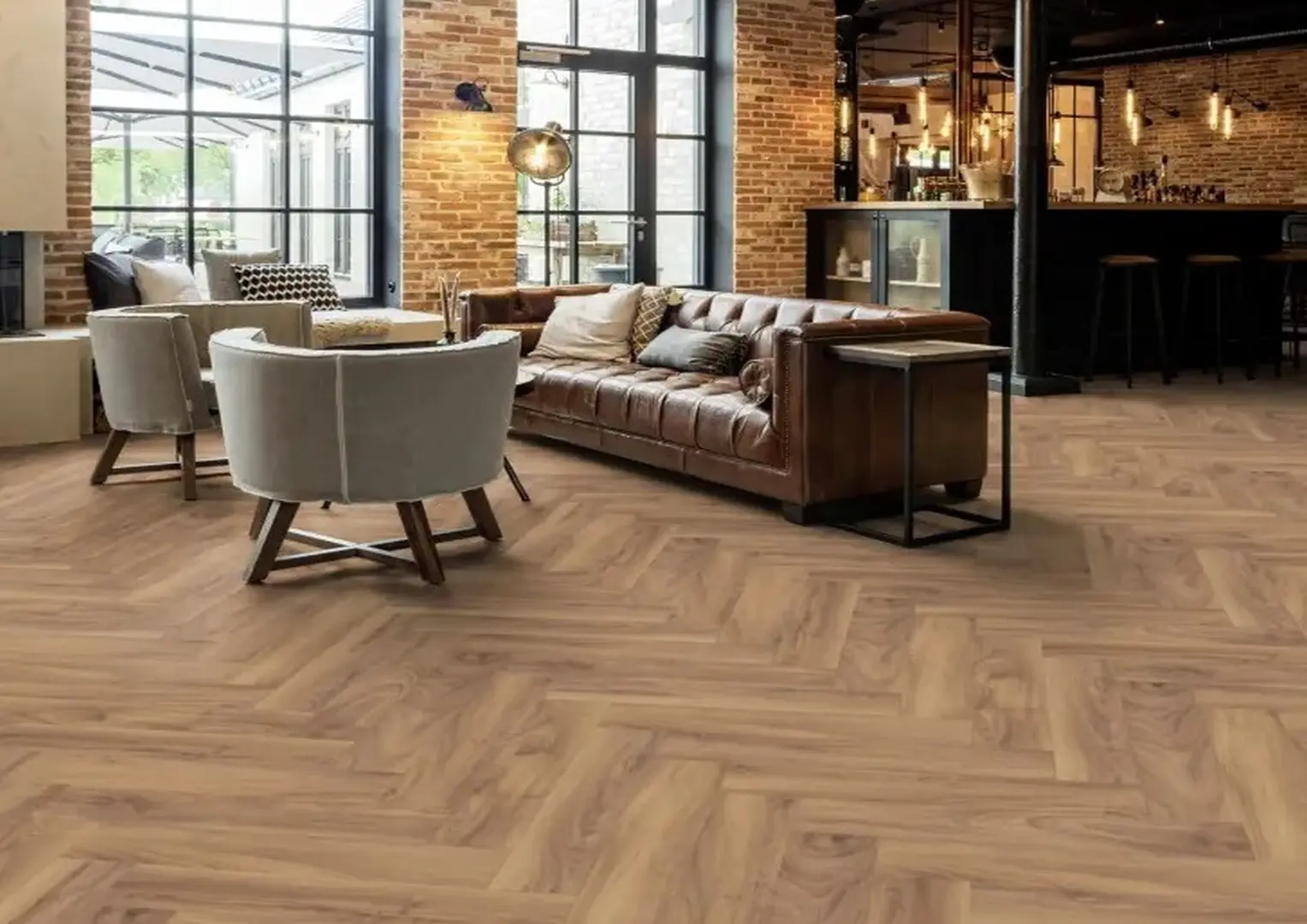 Pardoseala Parchet Laminat Herringbone Cottage