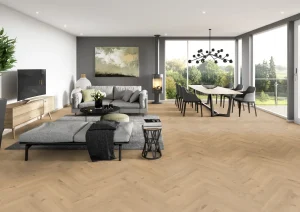 Parchet Laminat Herringbone Oak Patio - imagine 4