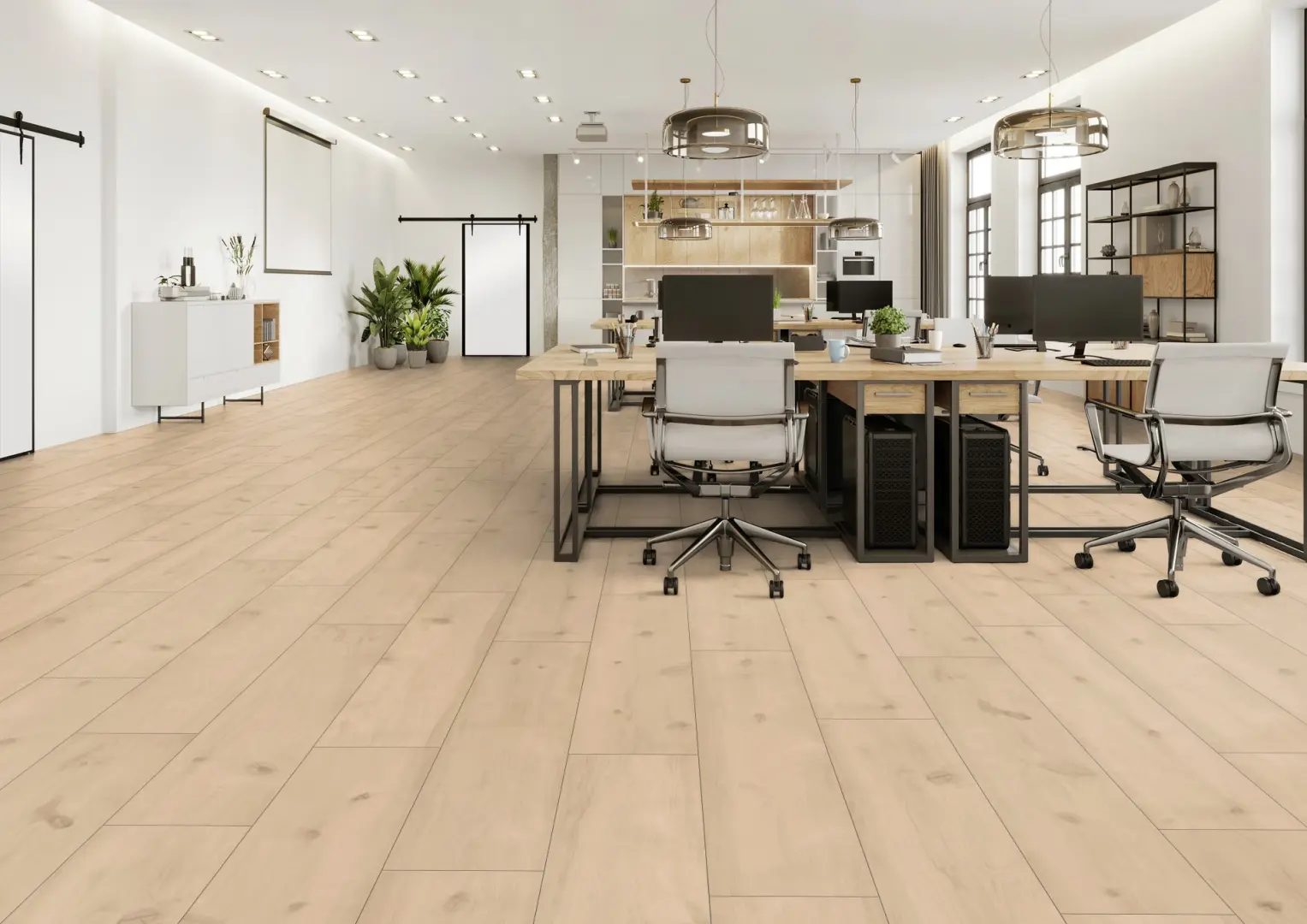 Birou cu Parchet Laminat Alder Feng Shui