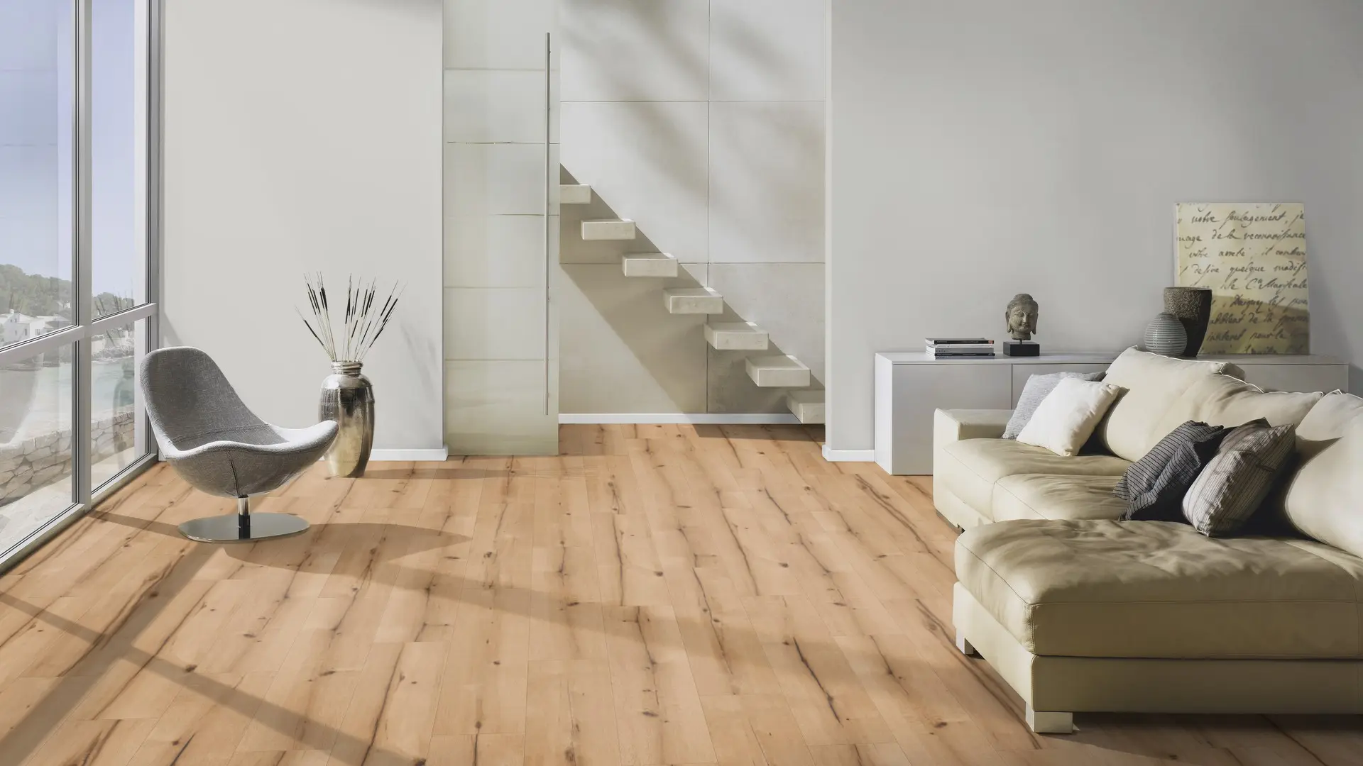 Parchet-Laminat-Oak-Art-Deco-pardoseala-living-Gada-ceramic-detaliu Living cu Parchet Laminat Oak Art Deco