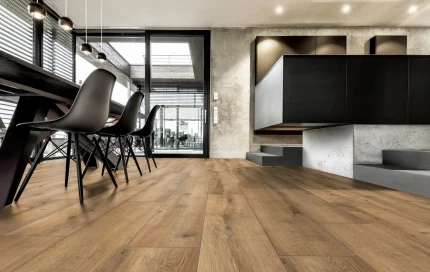 Bucatarie cu Parchet Laminat Oak Industrial