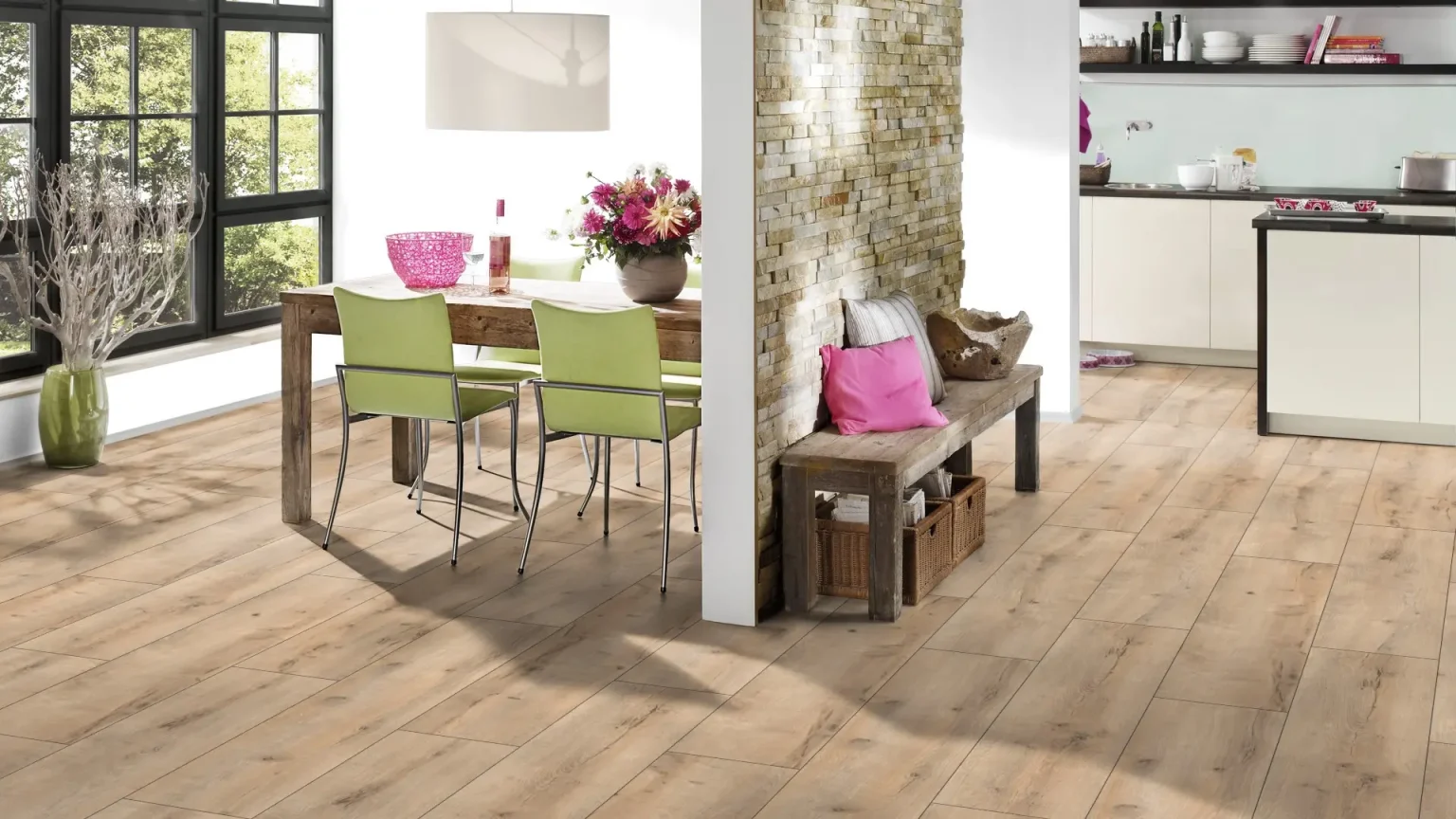 Bucatarie cu Parchet Laminat Oak Urban