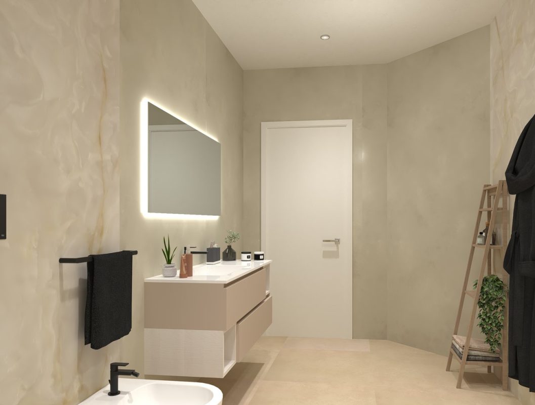 Baie-amenajata-cu-gresie-si-faianta-bej-Gemme-2024-FAP-Ceramiche-Gada-Ceramic