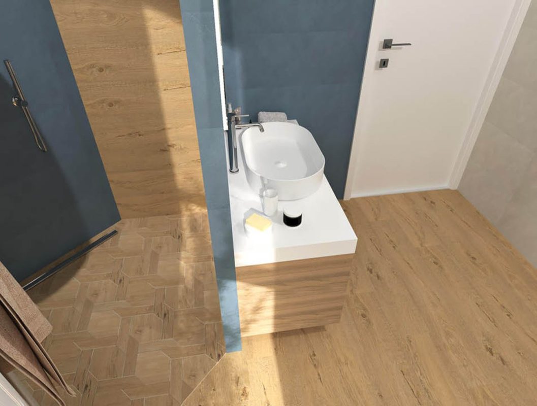 Baie-mare-cu-gresie-tip-parchet-si-faianta-decorata-Fap-Ceramiche-Gada-ceramic3