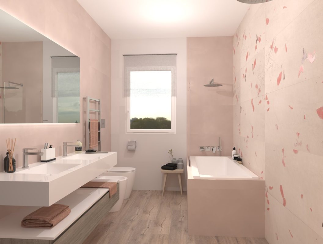 Baie-moderna-cu-faianta-Ylico-50x120cm-si-gresie-portelanata-Roots-Gada-Ceramic