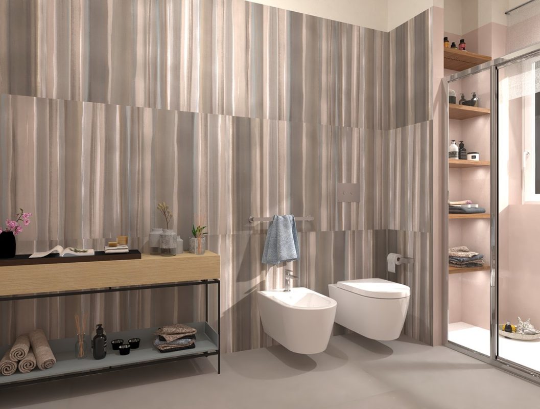Baie-moderna-cu-faianta-rectificata-si-decor-80x160cm-si-gresie-portelanata-80x80cm-Gada-Ceramic