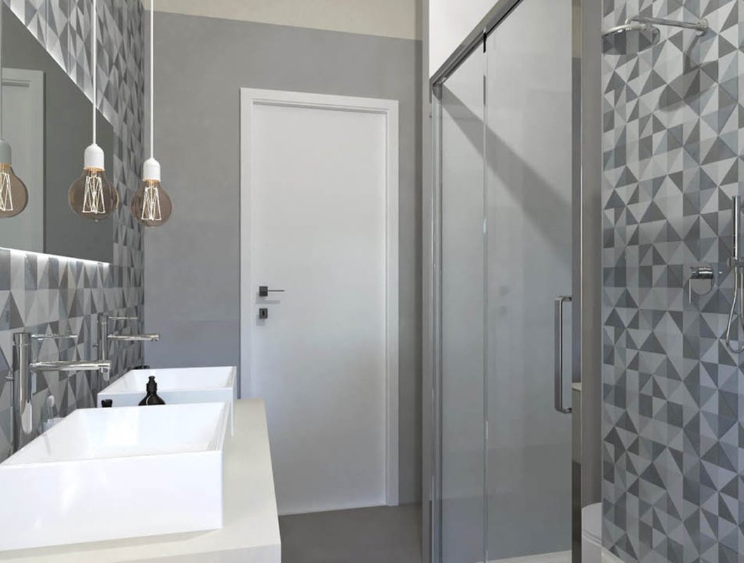 Baie-moderna-cu-gresie-si-faianta-bleu-si-decor-geometric-FAP-Gada_ceramic1