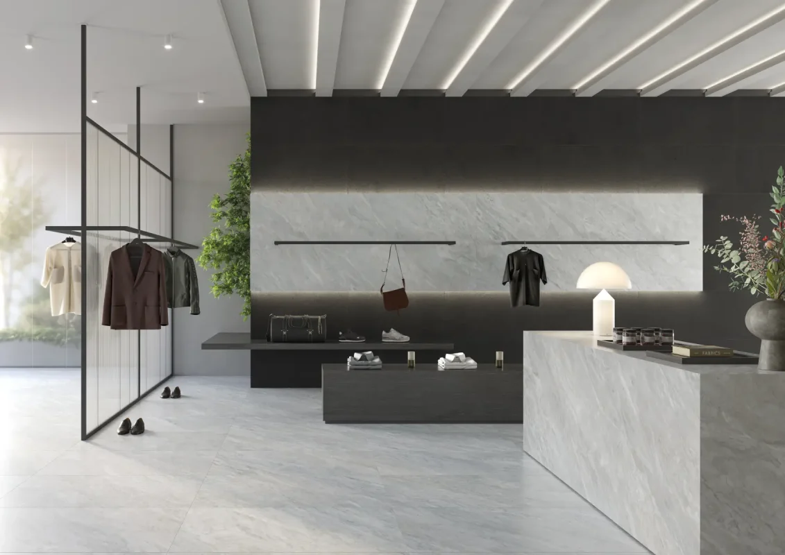 Spatiu-comercial-cu-gresie-portelanata-Keope Versilia_bardiglio-silver-Gada-Ceramic