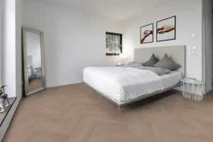 Dormitor cu Parchet Herringbone Hywood Acadia