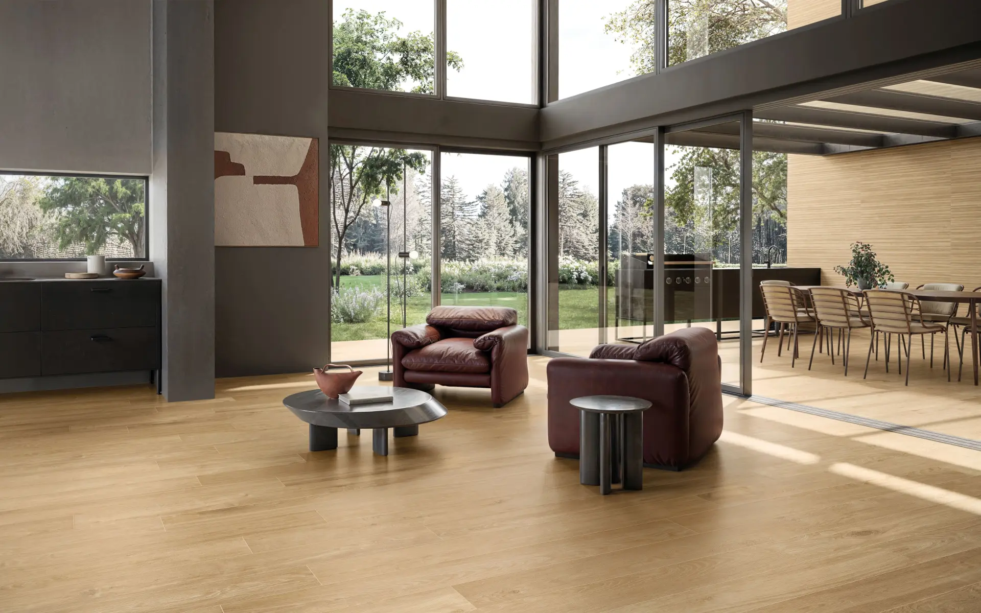 Living cu Gresie tip Parchet Gracy